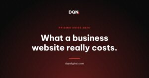How much does a business website cost in 2026 - DQN Digital pricing guide cover